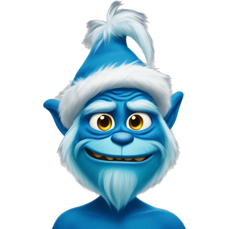 Blue grinch emoji