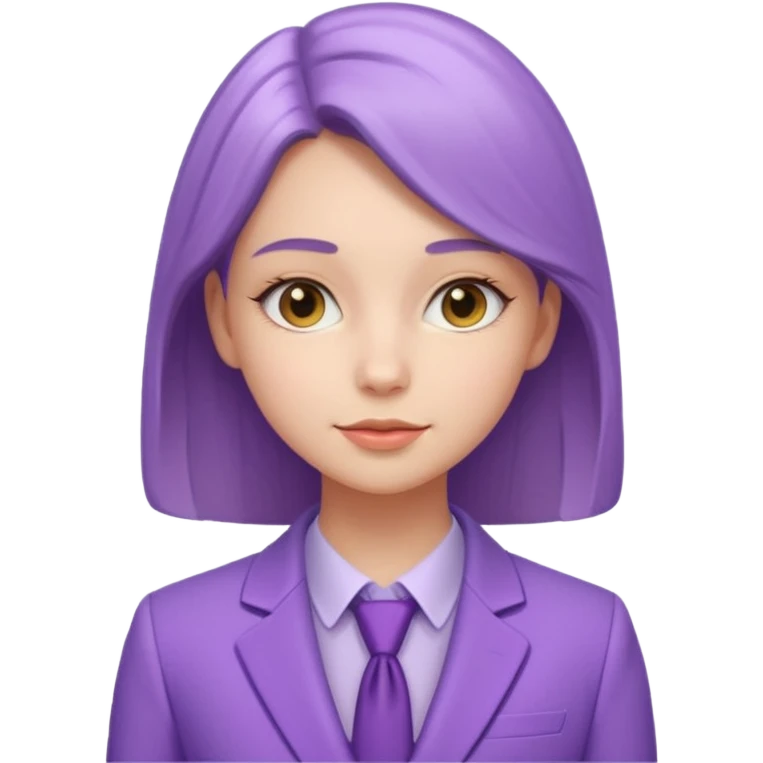 lavender-purple girl's Suit, smooth rounded neckline, simple design, glossy surface, plain background. Negative: Girls, only suit. emoji