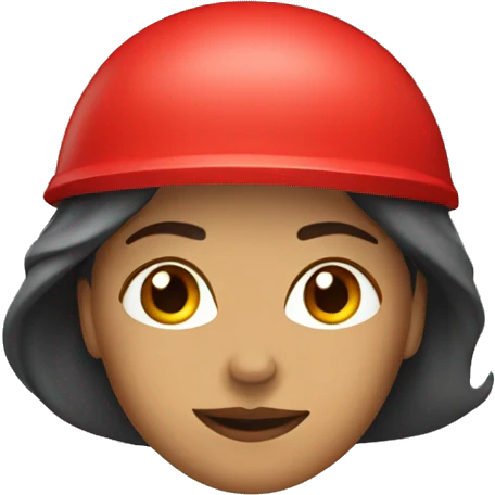 Mujer con casco rojo emoji
