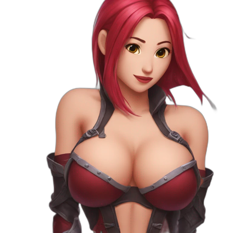 Katarina posing underboobs sfw emoji