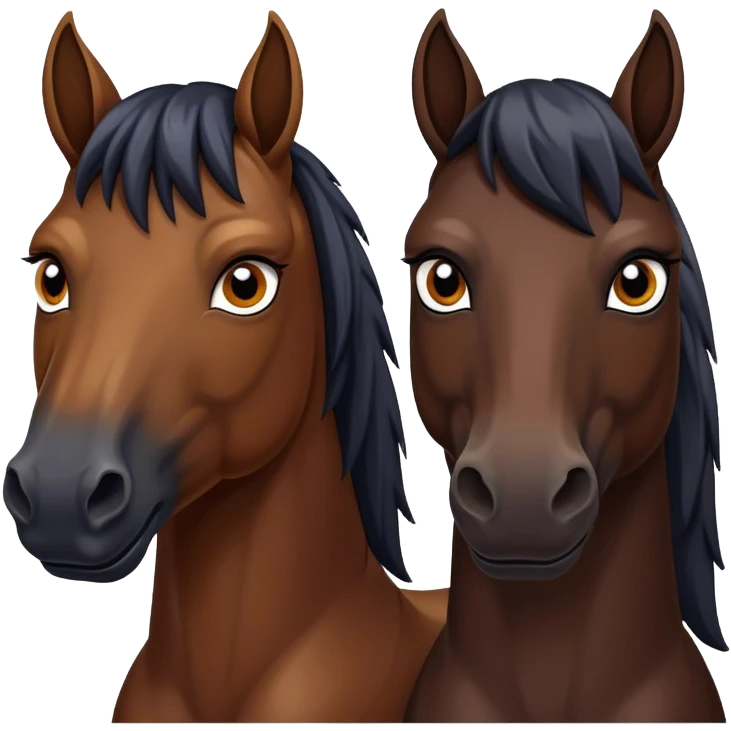 Evil twin horse emoji