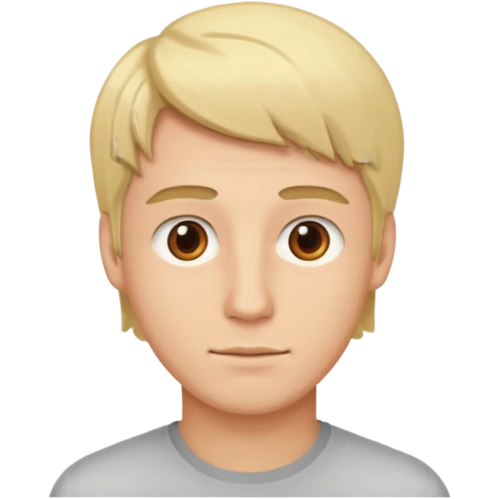Blonde guy with brown eyes emoji