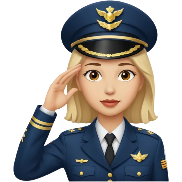 woman captain salute emoji
