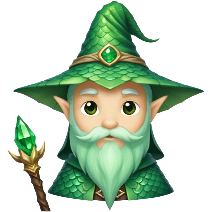 tiny green dragon wizard emoji
