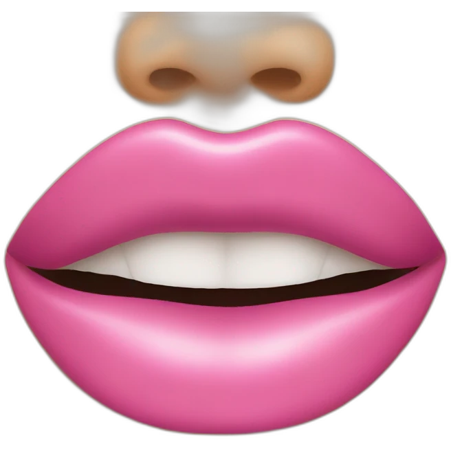 Pink lipstick emoji