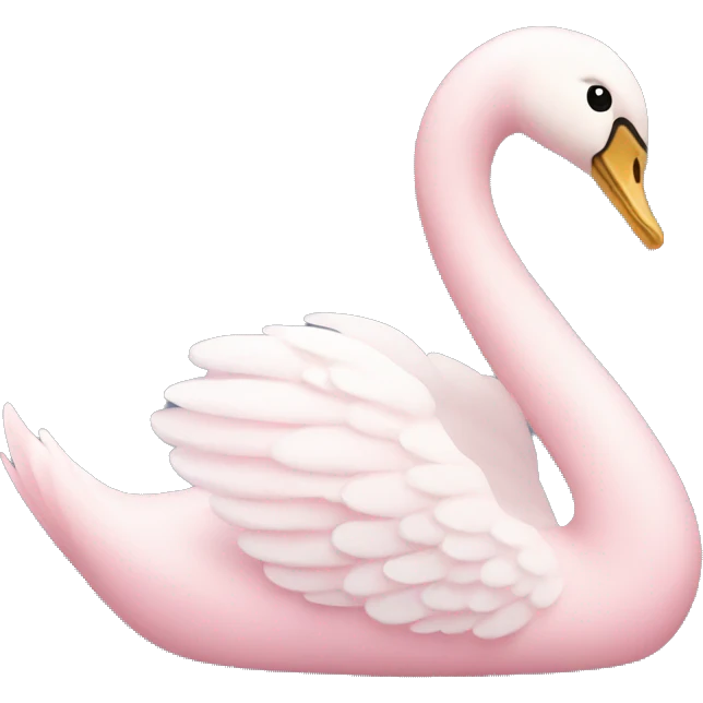 pastel pink swan emoji