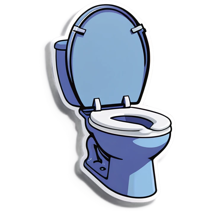 A toilet wiping it own butt emoji