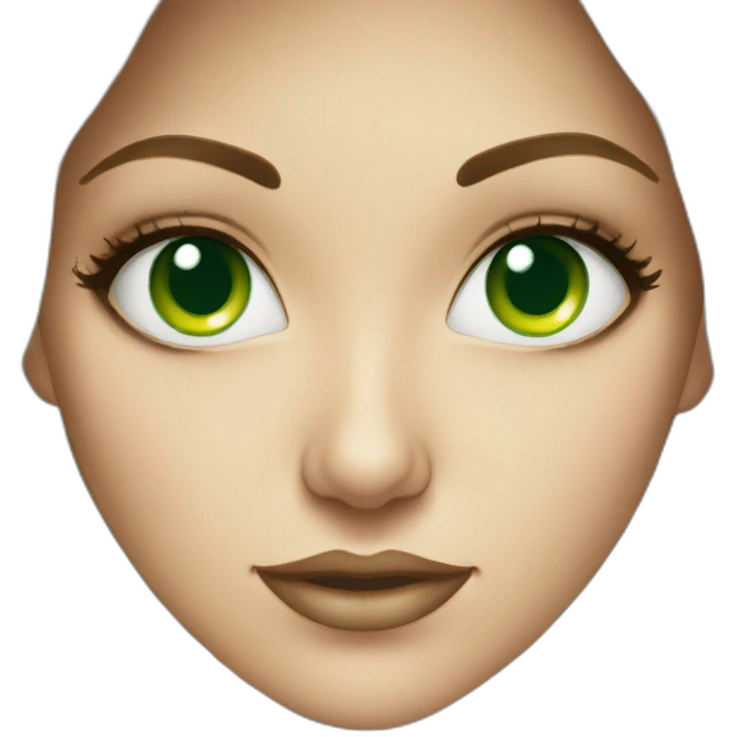Beautiful woman with green eyes emoji