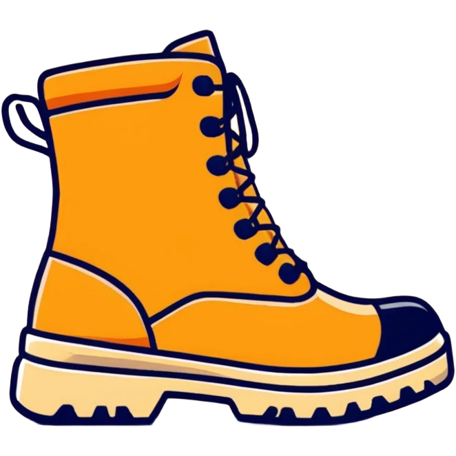 military beige hiking boots emoji