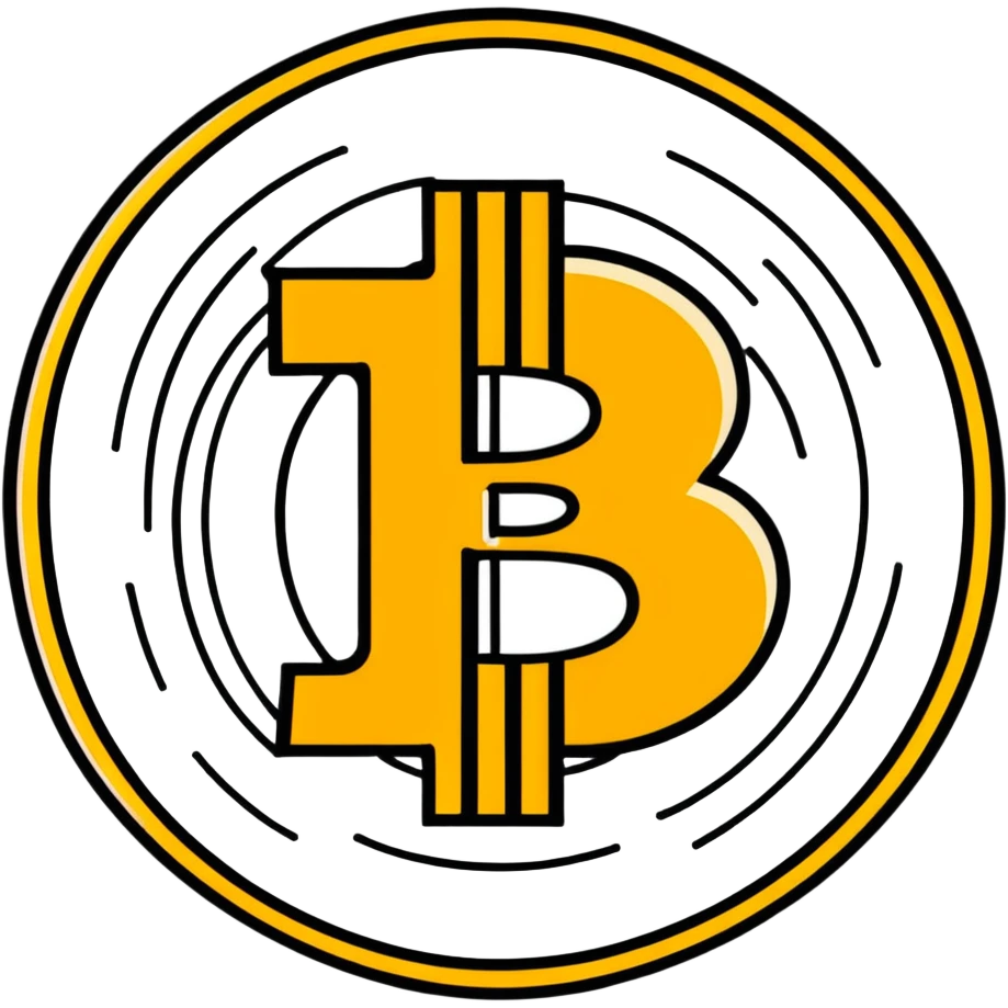 Bitcoin cryptocurrency gold coin with logo emoji