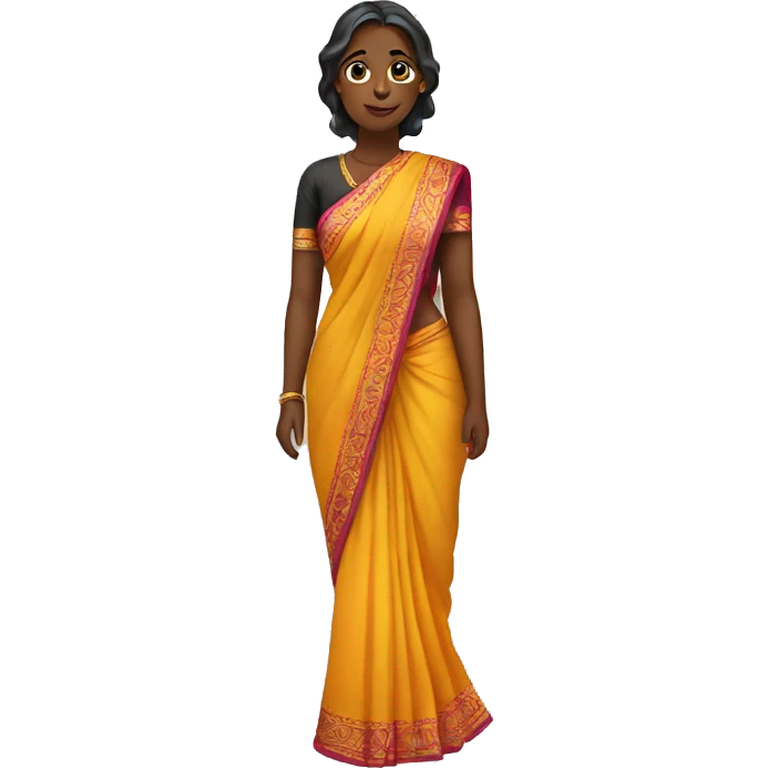 a girl emoji with a saree emoji