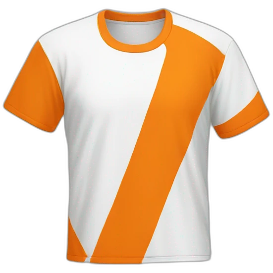 Tshirt orange and white  emoji