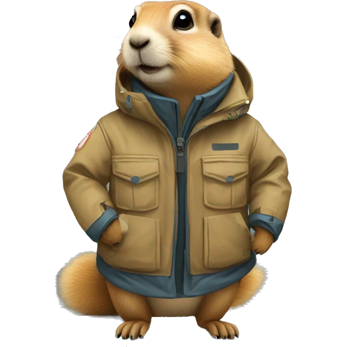 Prairie dog with m65 jacket emoji
