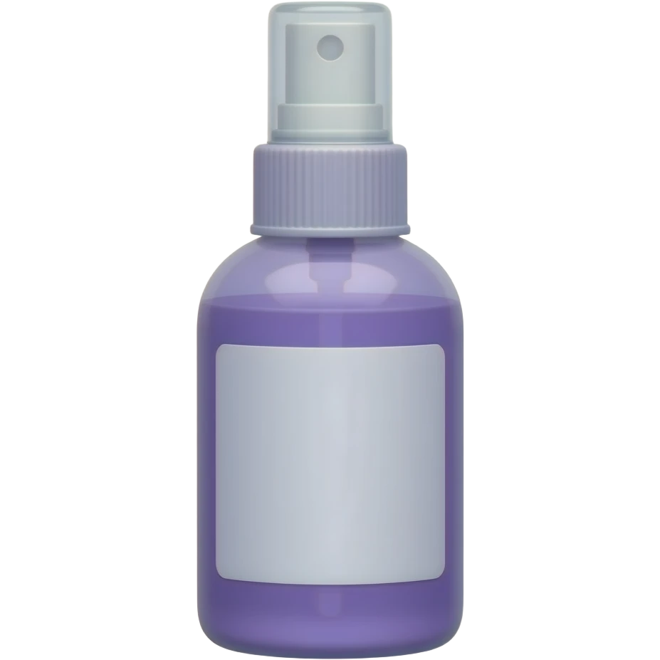 Thin Light purple spray bottle with label emoji