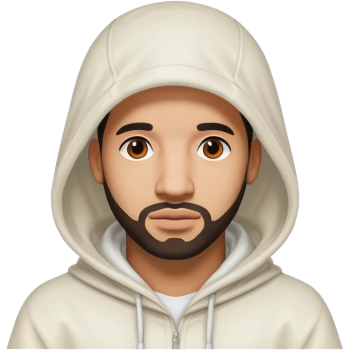 drake wearing white hood emoji