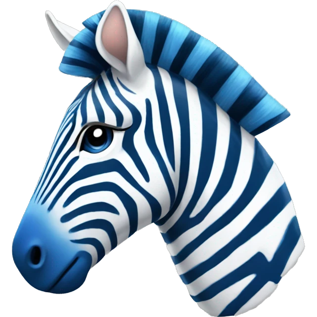 white blue zebra emoji