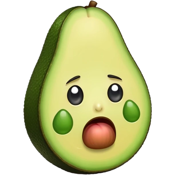 sad avocado crying emoji