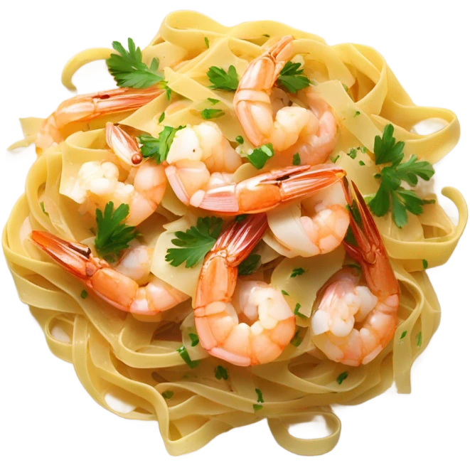 Pasta con camarones emoji