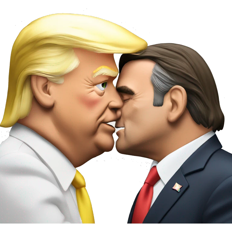 bolsonaro kissing trump emoji