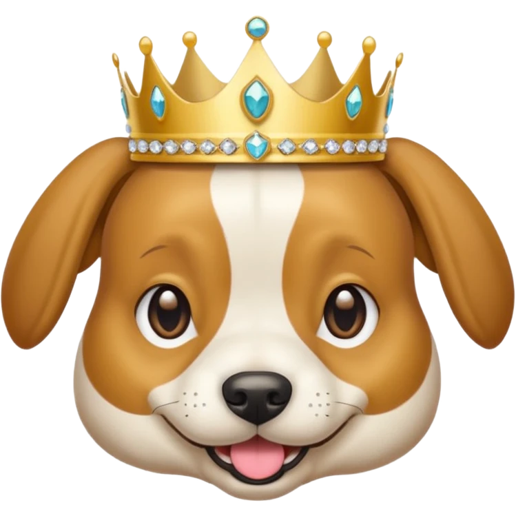 Dog wearing A tiara  emoji