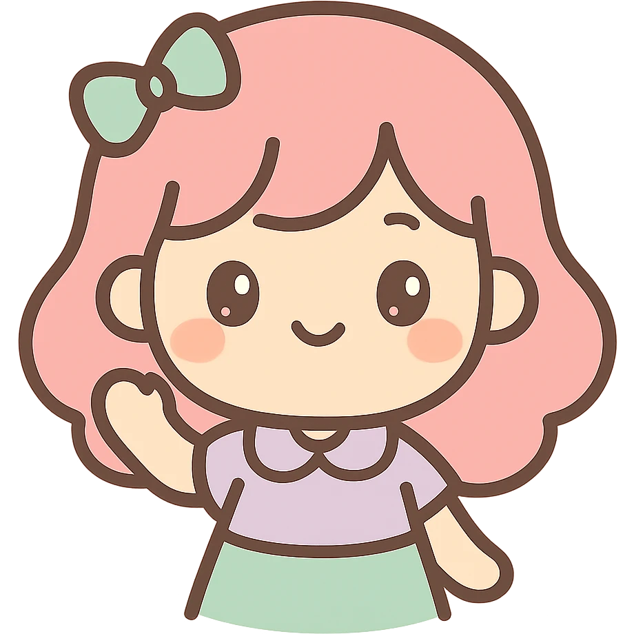 cute girl, kawaii style emoji