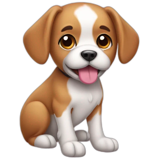 Dog pink emoji