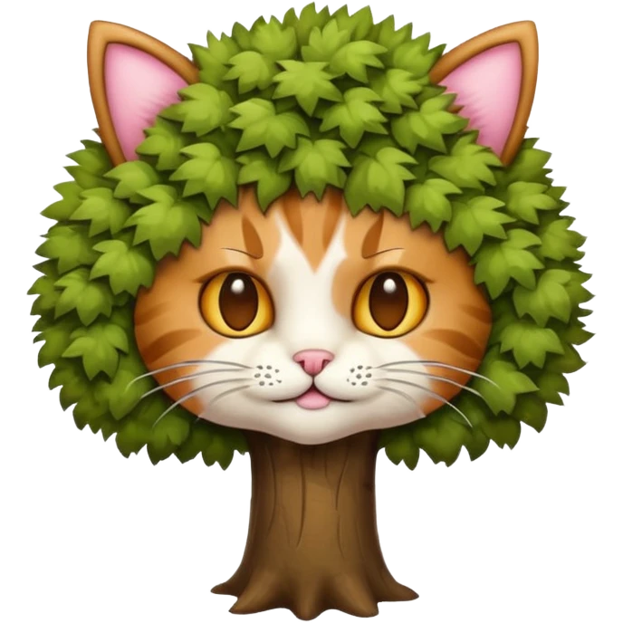 Tree with cat ears emoji
