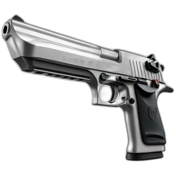 Desert eagle stainless steel With magazine emoji