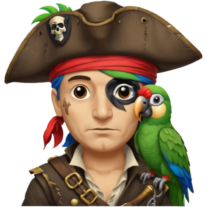 pirate and parrot emoji