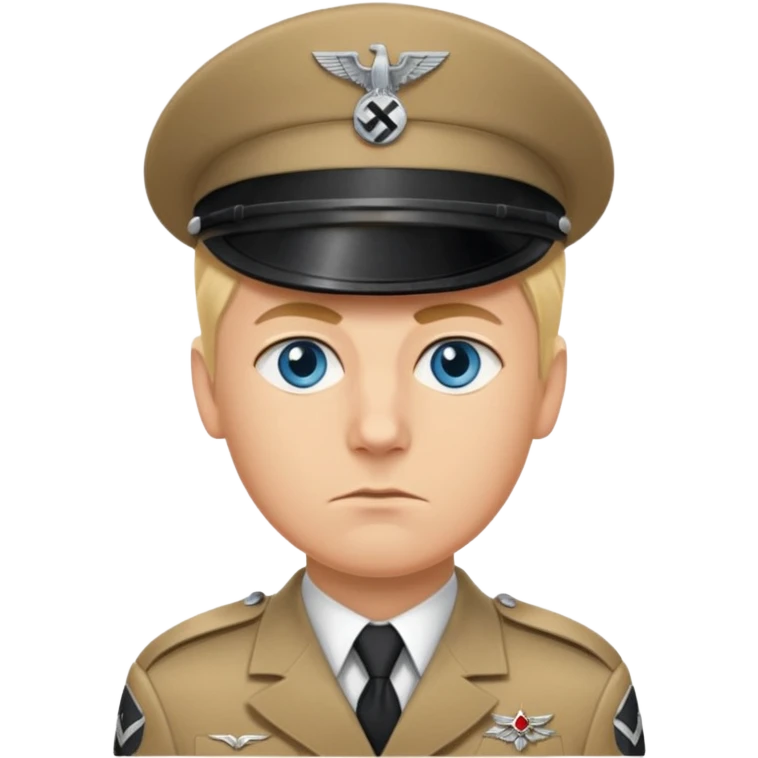 Blonde hair, blue eyed, Nazi Schutzstaffel officer emoji