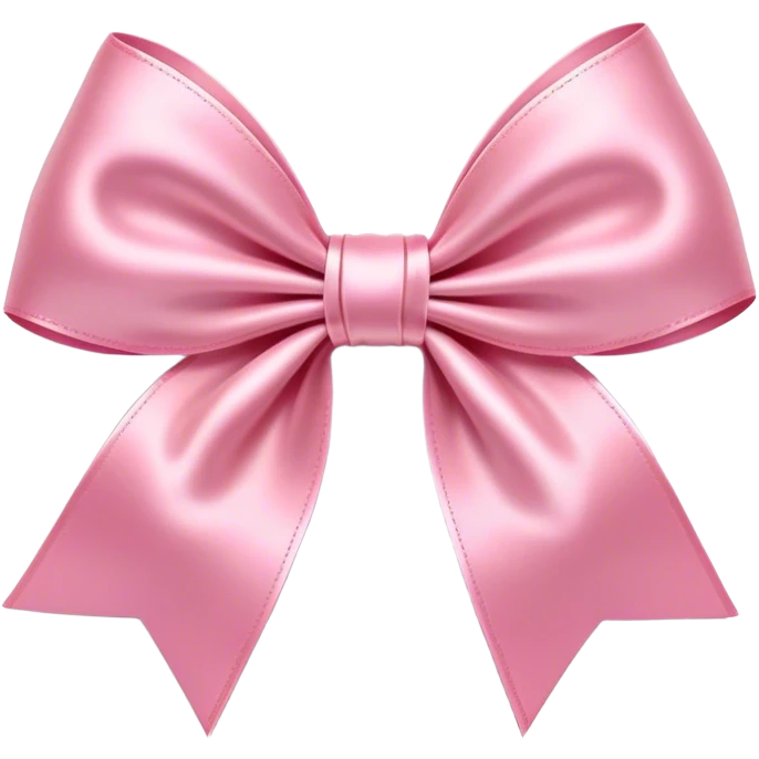 Pink Satin Bow – A delicate pink satin bow with soft shadows and realistic folds. emoji