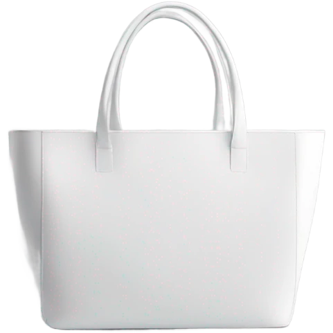 white structured totebag emoji