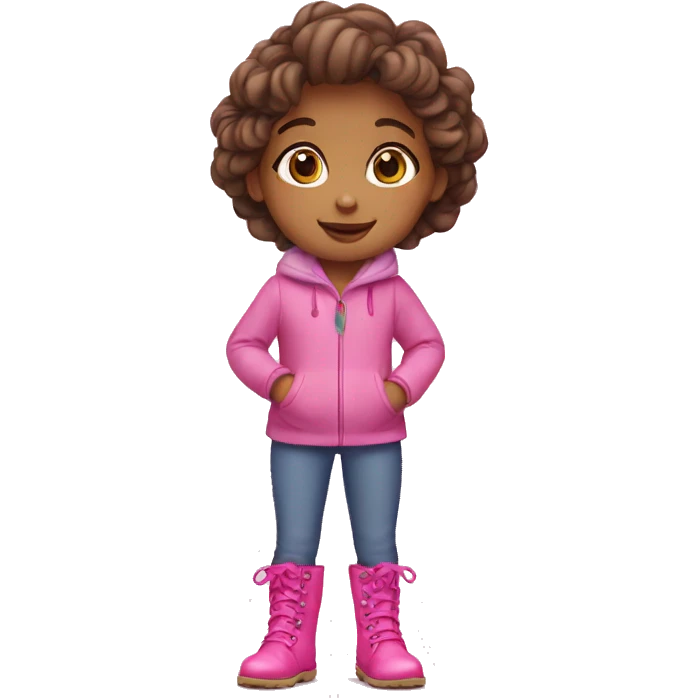 Little girl with pink boots  emoji