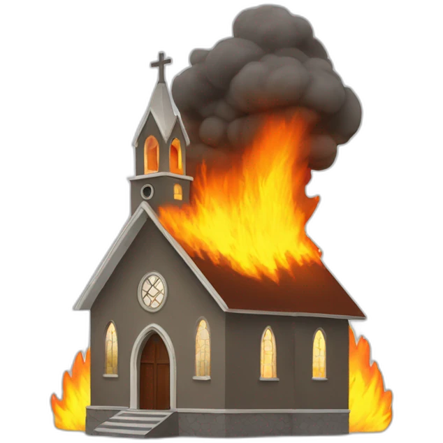 church on fire emoji