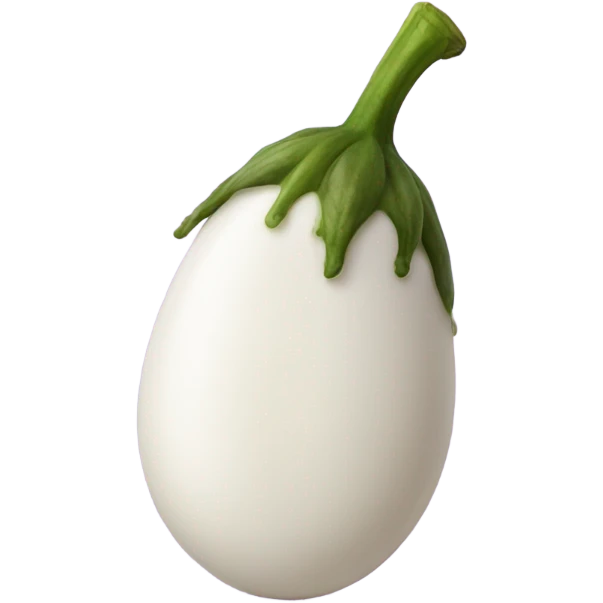 Egg plant with milk at the end emoji