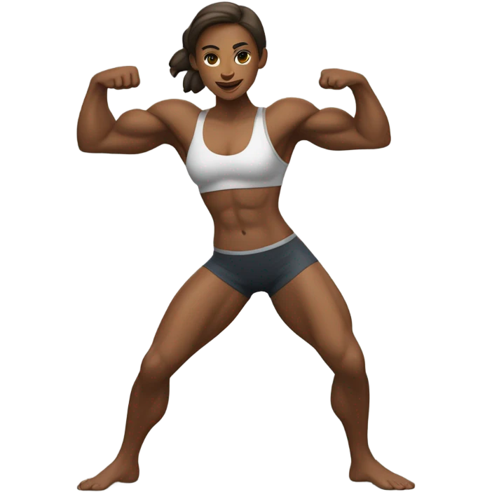 female muscle growth emoji