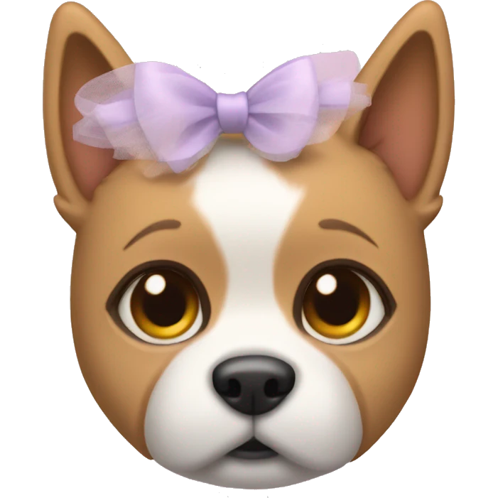 dog with cat ears and a tutu emoji