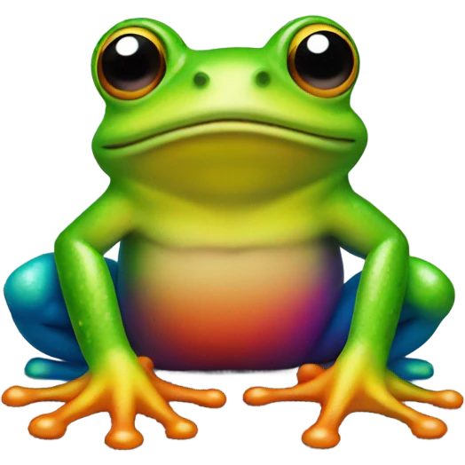 Rainbow frog emoji