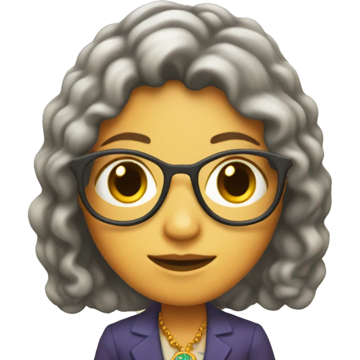 Hippie lawyer lady emoji