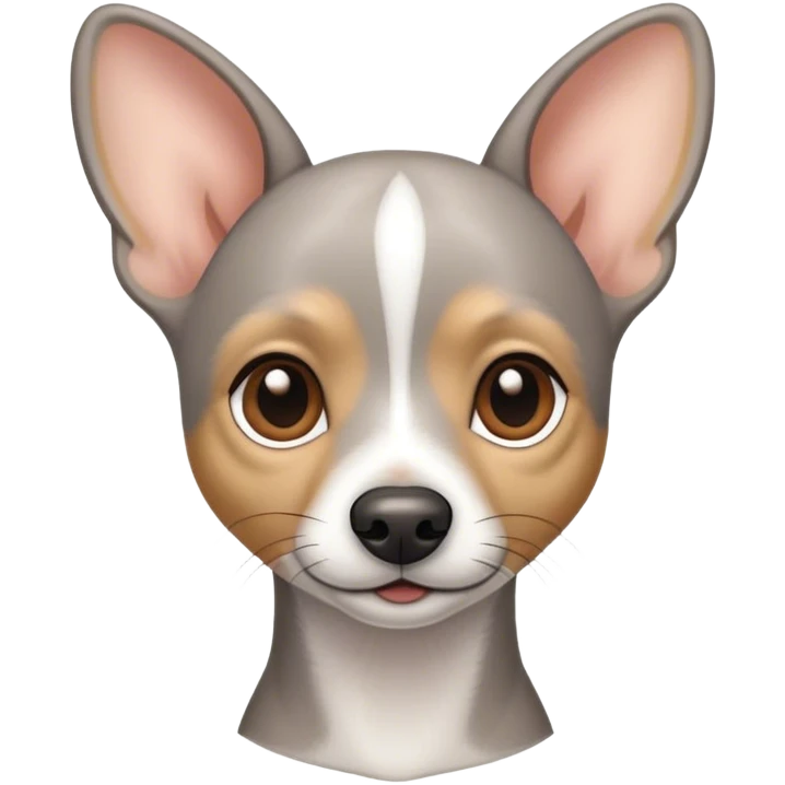 Gray rat terrier dog  emoji