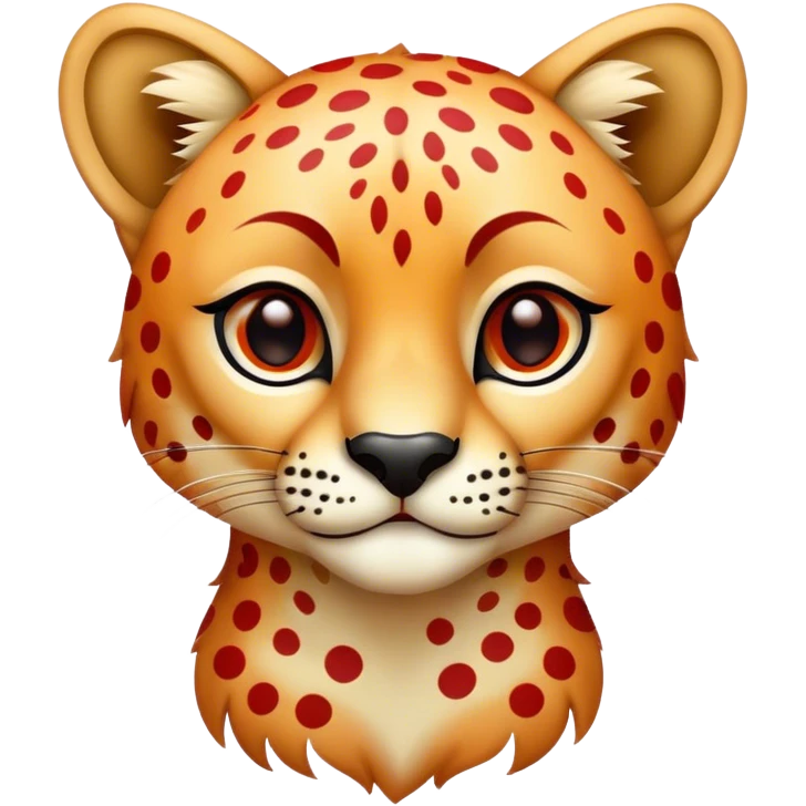 red spotted cheetah emoji