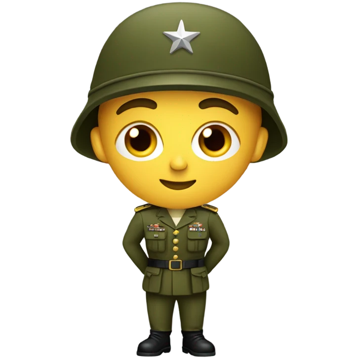 soldier in uniform  emoji