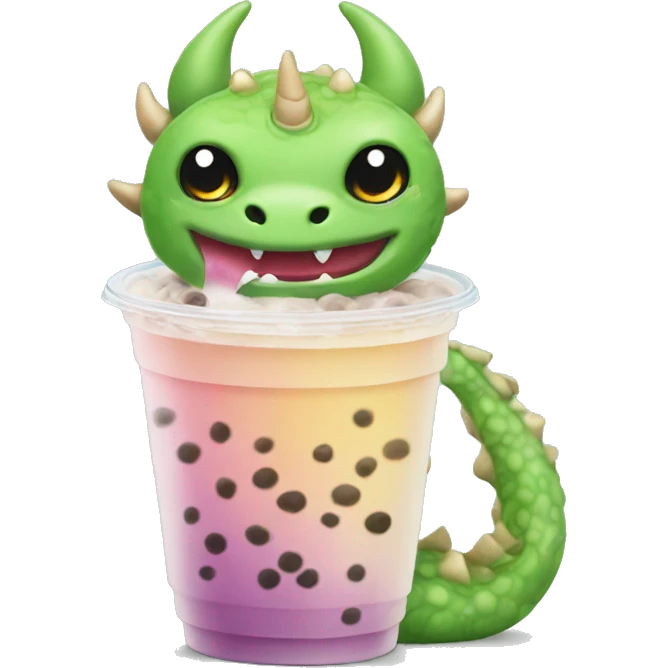 Bubble tea dragon emoji