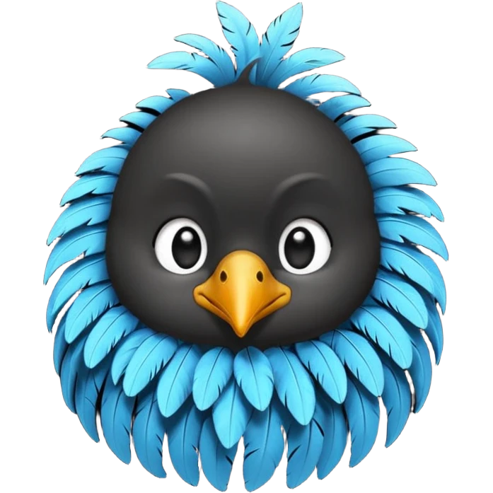 Un bebe oiseau mignon noir emoji