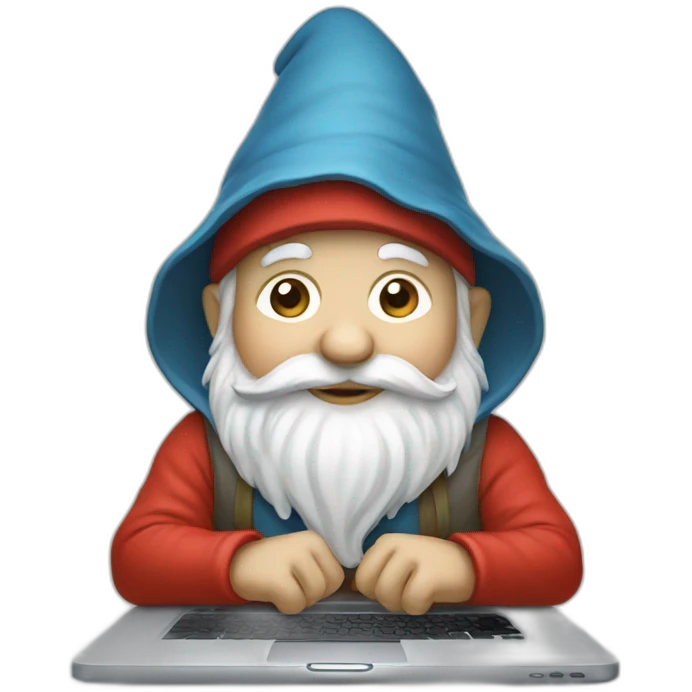gnome typing on laptop emoji