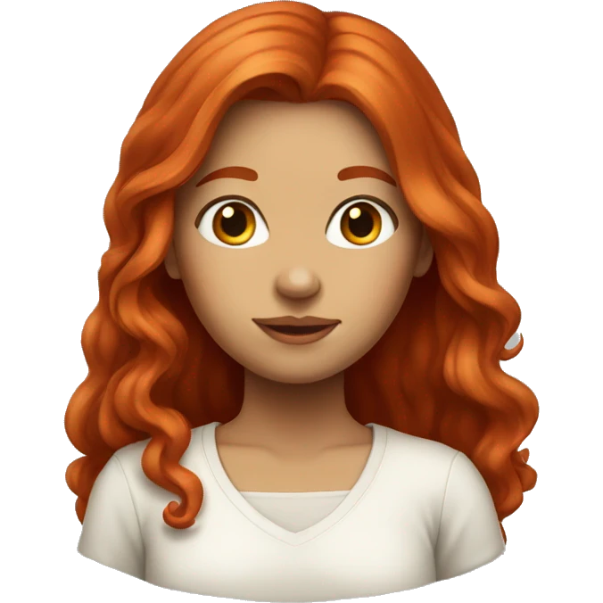 portrait of red hair girl emoji