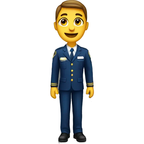 An airline employee in an airline uniform helping you check in at the check-in counter. emoji