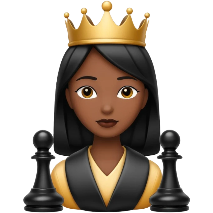 Black chess queen emoji
