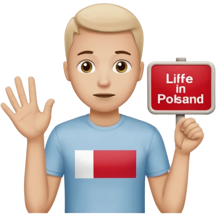 Життя у Польщі. Робота у Польщі. Надписи із сарказмом. emoji
