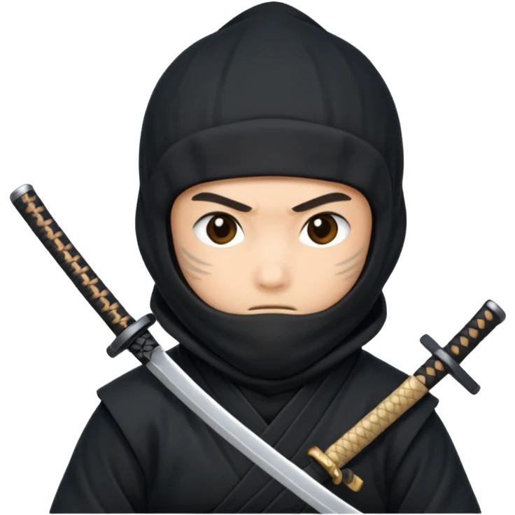 ninja with a small katana vanishing emoji